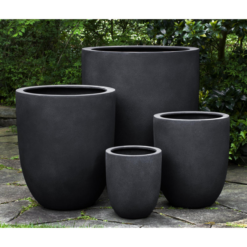 Jardinière en fibre de verre Kliebert, H 18,5 po x l 15,7 po x P 15,7 po, Plomb clair