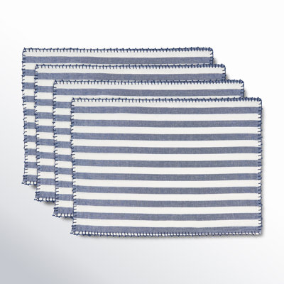 Oxford 100% Cotton Striped Rectangle Placemat