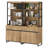 Modern 72" Sideboard With Metal Base And Adjustable Shelves, Multifunctional Buffet Cabinet With Storage And Open Shelves For Dining Room Or Kitchen-1498877562-1498673714