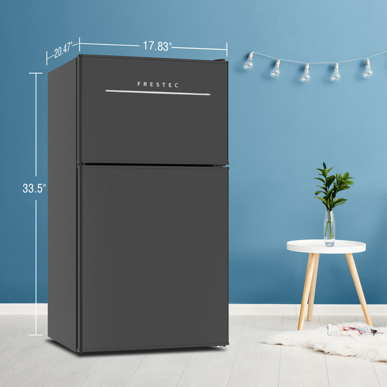 $28/mo - Finance Frestec 3.1 CU' Mini Refrigerator, Compact Refrigerator, Small  Refrigerator with Freezer, White (FR 310 WH)
