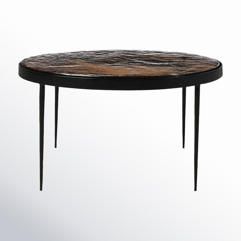 Yoko Coffee Table, 16.25" H x 32" L x 32" W, Smoked Brown