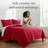 Southshore Fine Linens Southshore Essentials Quilt Set in Chili Pepper Red, Double-Brushed Microfiber Oversized Embroidered Lightweight Quilt with 1 Standard Pillow Sham, Twin / Twin XL-904493354-879213696