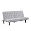 Canapé-lit convertible futon, coussins capitonnés en biscuit, gris 81 po-130982899