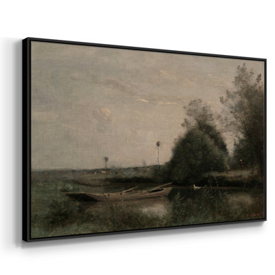 Paysage rétro - toile encadrée galerie encadrée