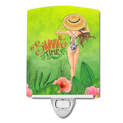 Sandoval Time Lady in Swimsuit Ceramic Night Light