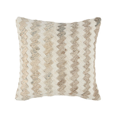 Burrows Embroidered Jute Blend Accent Pillow
