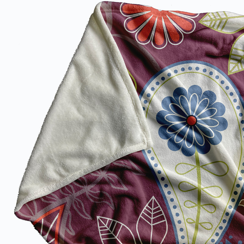 Perine Paisley Blanket, Purple