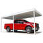 Abri d'auto / auvent de patio attaché gris froid-9751347