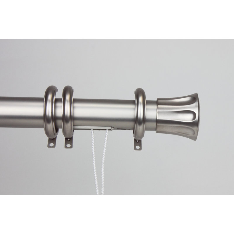Tringle à rideaux simple Lesher Regal, l 30 - 48 po, Nickel satiné