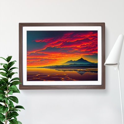 King Ocean Sunset - Single Picture Frame Print
