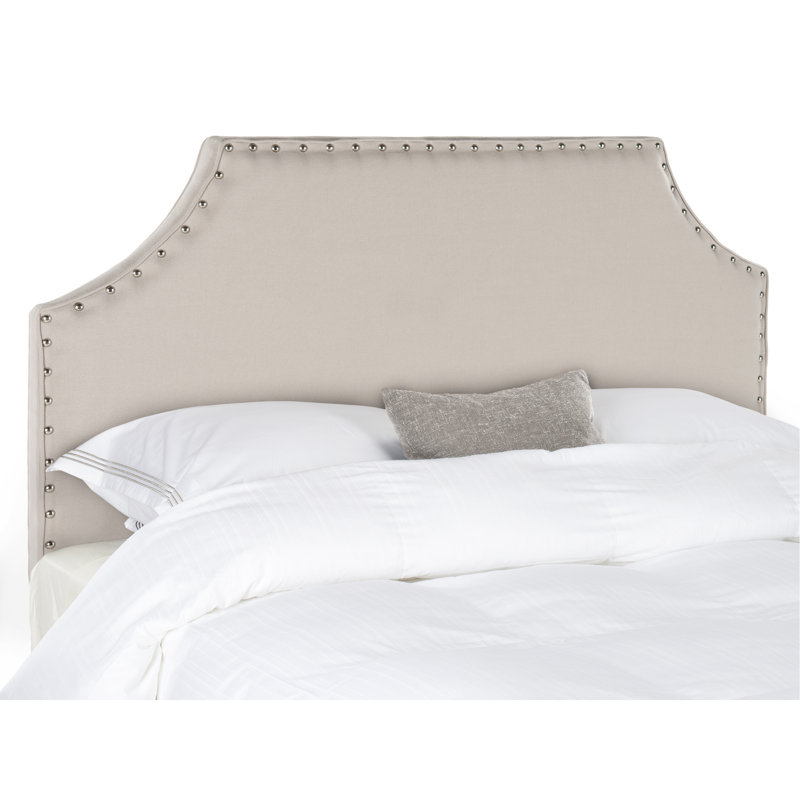 Mori Upholstered Panel Headboard, Twin, Beige Linen