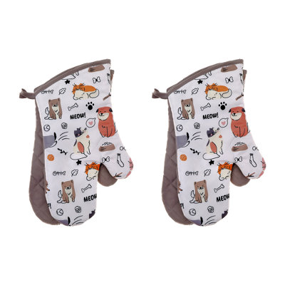 Ensemble de 2 mitaines de four pour chien et chat