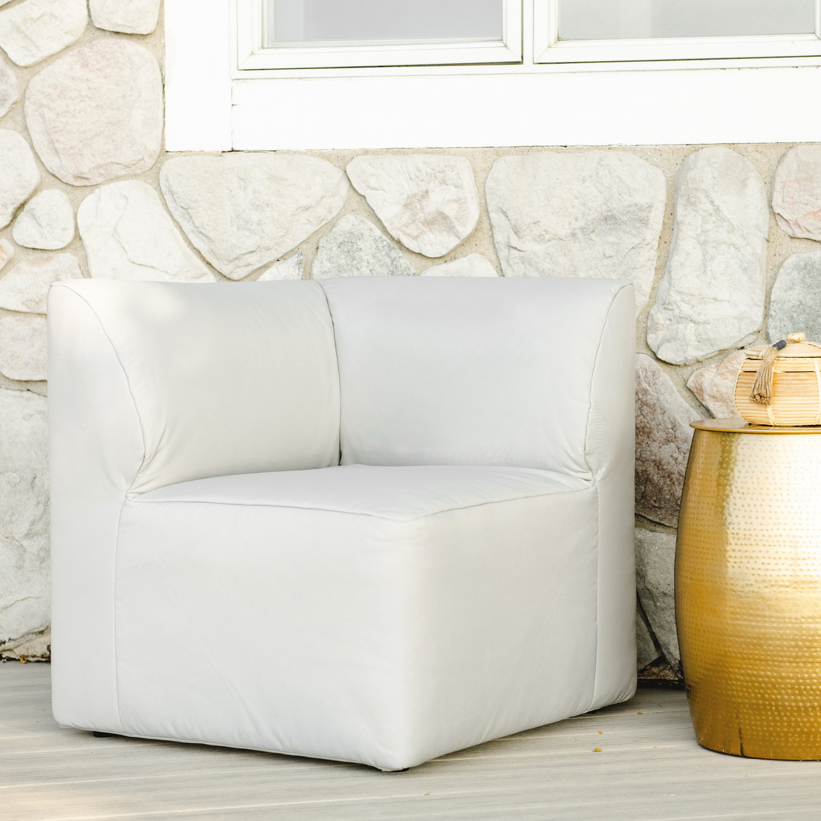 Patio Lounge Chair, Light Gray