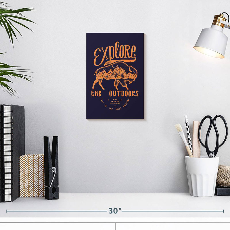 Explore The Outdoors Typography, 12" H x 8" W