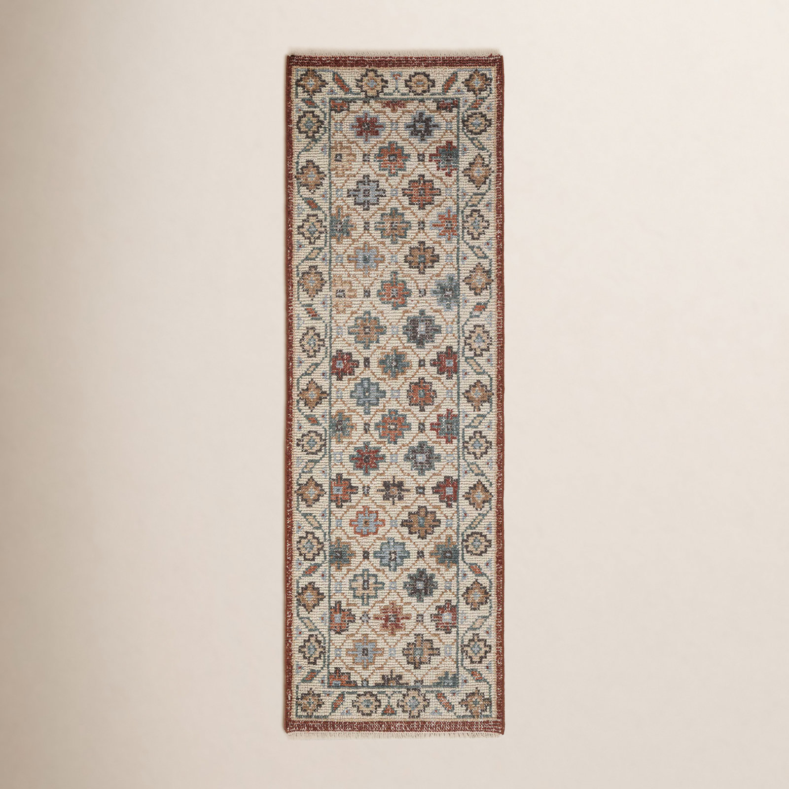 Dahlia Hand Knotted Wool Indoor Rug, Runner 2'6" x 8'