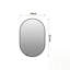 Miroir de salle de bain Capsule avec cadre en aluminium, fixation murale verticale pour un décor moderne et une réflexion claire