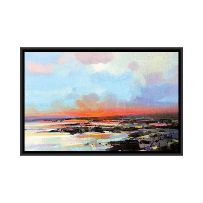 Arran Rocks par Scott Naismith - reproduction d'art, Aucun mat, H 26 po x l 40 po x 1,5 po, Toile avec cadre noir