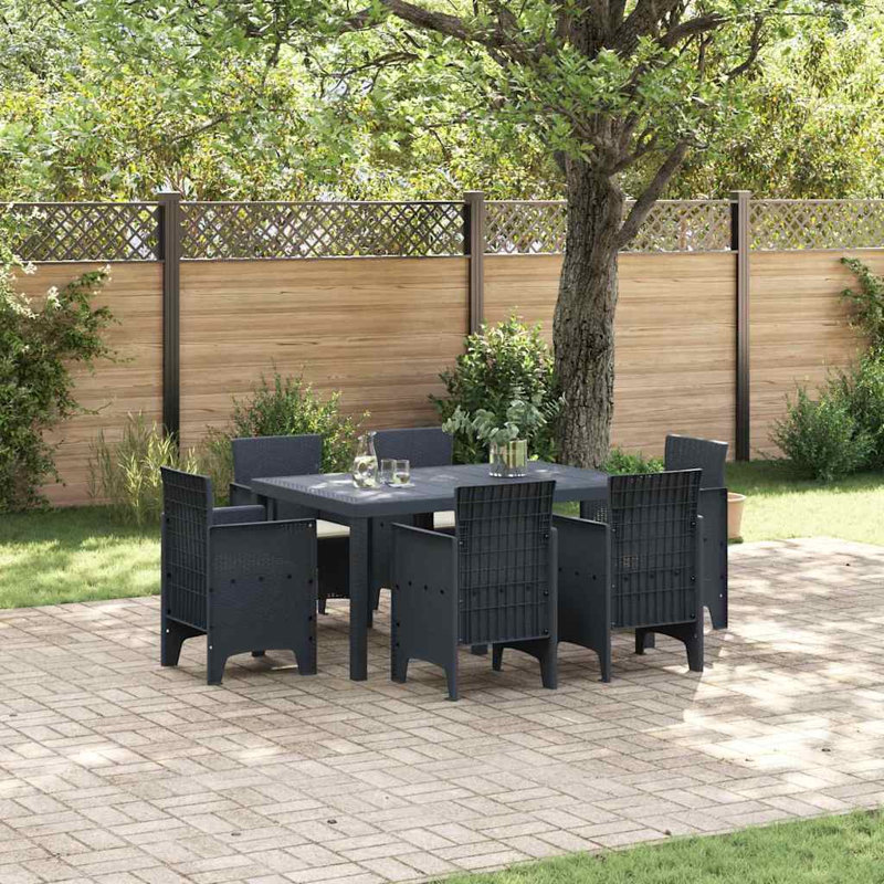 Ensemble de salle à manger de jardin 7 pièces vidaXL, 6, H 28,7 po x l 59,1 po x P 39,4 po