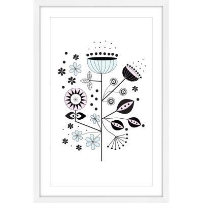 « floral geometry » par katarina snygg, reproduction d’art encadrée