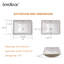 Lavabo de salle de bain sous-comptoir en céramique blanc encastrable L 18 po x l 14 po