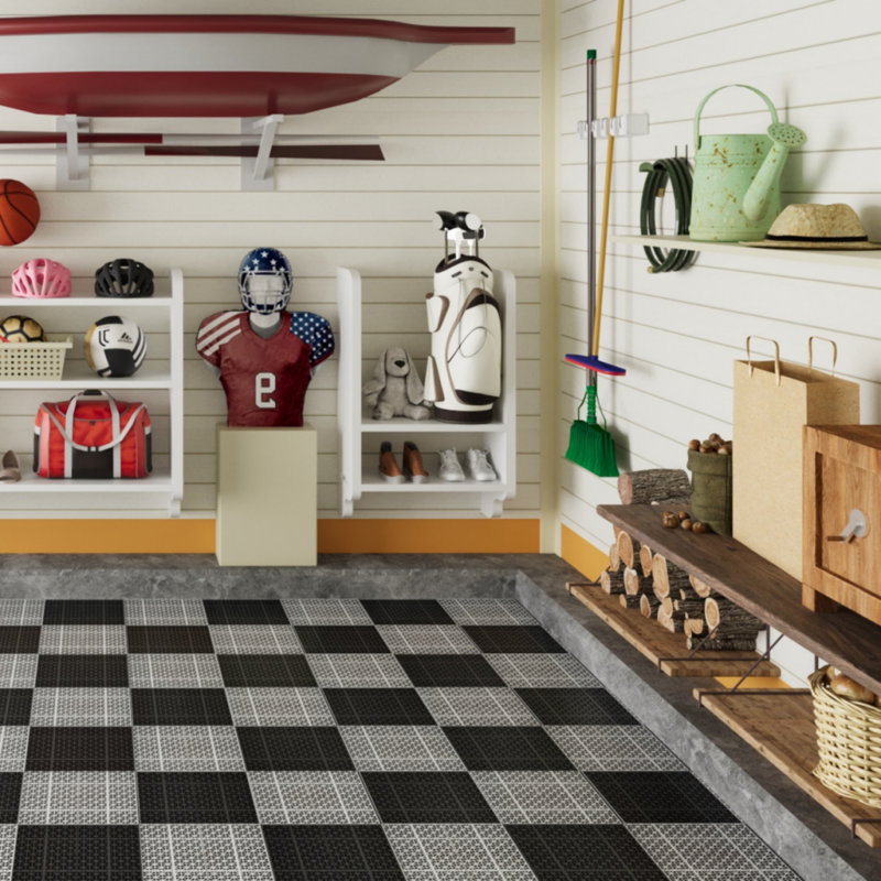 12'' L x 12'' W Plastic Interlocking Deck Tile