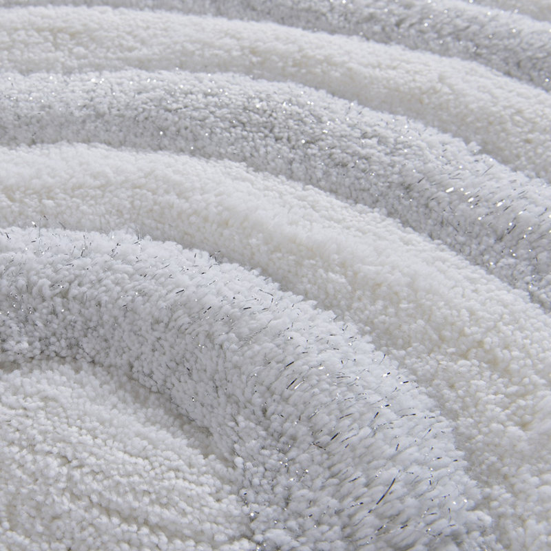 Luxury Acrylic Bathmat Set (3 Pieces), White | 100% Acrylic, Non-Slip Underside, Antibacterial | Sizes: 15.7 x 23.6 in. (1), 19.7 x 23.6 in. (1), 23.6 x 39.4 in. (1) | Machine Washable, Soft & Durable for Bathroom Elegance