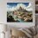Beige, bleu sarcelle, Mexique, art, grand, reproduction d'art sur toile