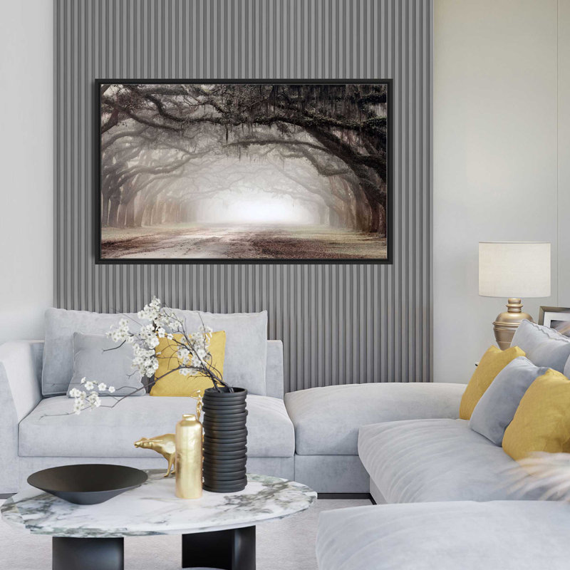 Intemporel Plantation Drive - Peinture, L 43,5 po x H 27,5 po, Cadre noir