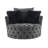 Oversized Round Button Tufted Swivel Chair With Faux Fur Pillows And 360-Degree Swivel-111054434