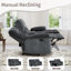 Ensemble de salon inclinable manuel 3 pièces avec 2 fauteuils inclinables et causeuse avec console et porte-gobelets-62929336