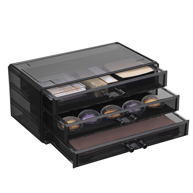 23.8x15.3x29.6cm Plastic Makeup Organiser