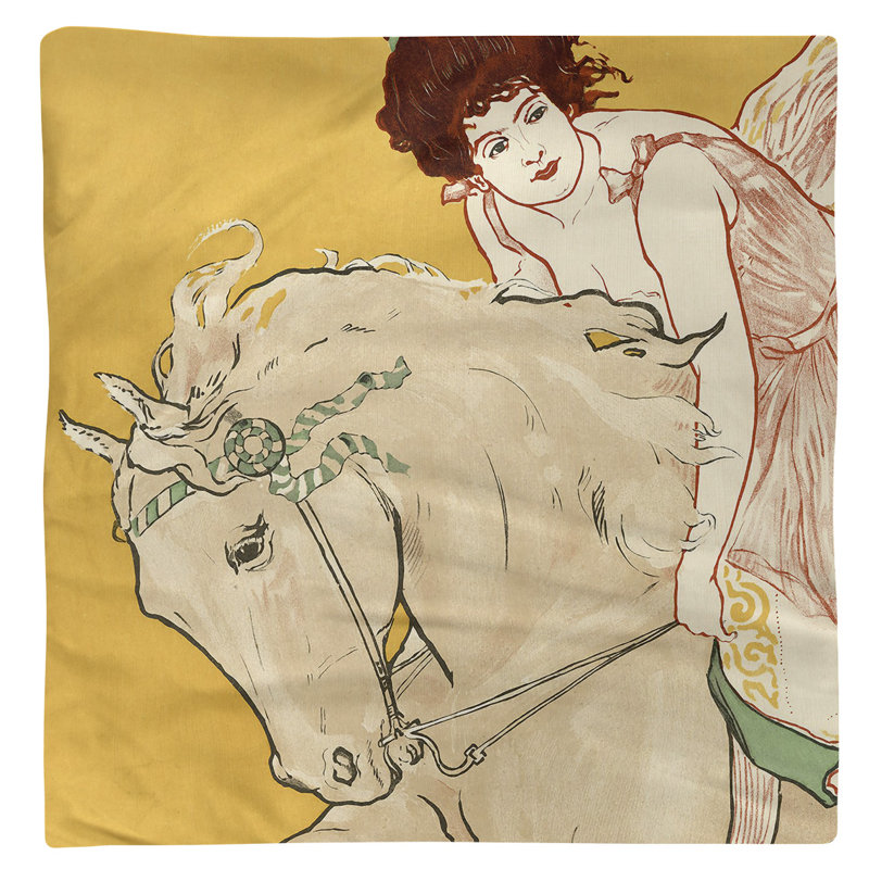 Serviette de coton 10 po alira michaels rétro cheval, Jaune