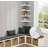 Floating Corner Bookshelf Set, Rustic Wall Mounted Shelves For Living Room, Bedroom, Kitchen, Office, And Closet Storage-570611892