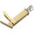 Waterfall Bathroom Faucet In Brushed Gold - Single Handle. Deck-Mounted For Sinks. Stainless Steel. Pop Up Drain & Overflow. Accurate Water Flow. 1.2 Gpm. 9/16 In. Connection Size. 5.9 Spout H. 3.74-121628283