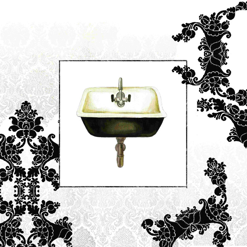Lavabo noir par - on, H 12 po x l 12 po