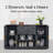 58 Inch Adjustable Shelf Side Panel Cabinet, Buffet Cabinet with Storage Compartment, Equipped with 2 Drawers and 4 Doors-843154046
