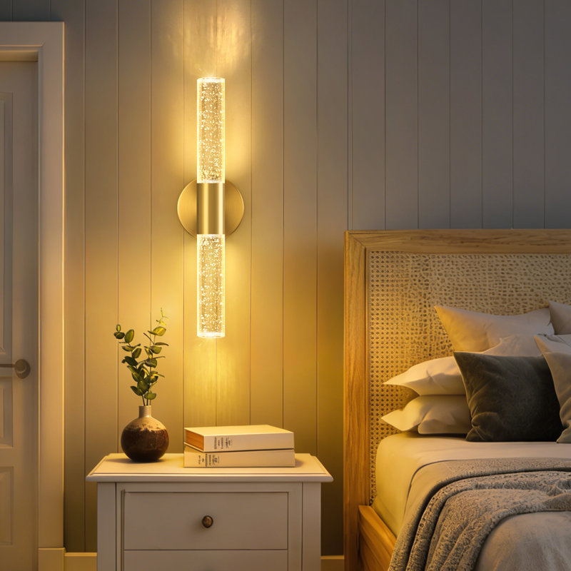 Modern Crystal Led Wall Light, Gold