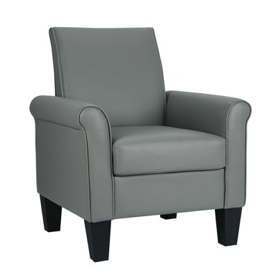 Alrun Upholstered 29" Wide Faux Leather Armchair