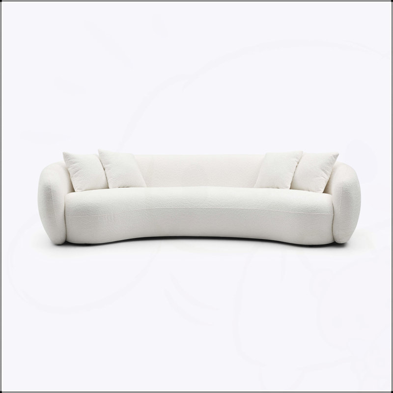 Canapé modulaire 102 pouces 5 places Boucle, Blanc