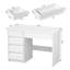 Bureau d'ordinateur à 5 tiroirs, bureau rectangulaire avec rangement pour la maison et le bureau (blanc)-270938209