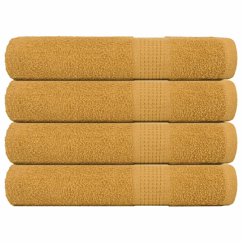 Sawiki 100% Cotton Bath Towels, Gold, Bath Towel - 4 Pack