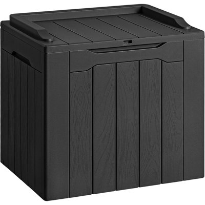 Gallon Resin Deck Box Outdoor Indoor Waterproof Storage Box For Patio Furniture Pool Accessories Storage For Cushion Garden Tools (30 Gallon