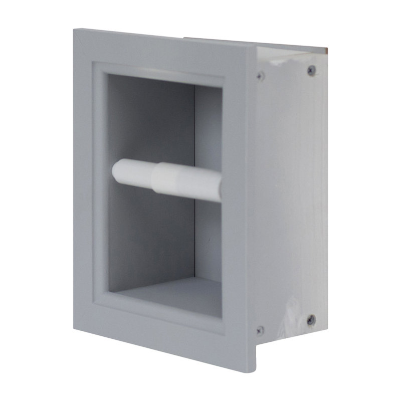 Porte-papier hygiénique encastré Tracy, Gris
