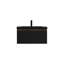  Meuble-lavabo mural simple 30 po avec comptoir en résine noire pour petits espaces.-1532966425
