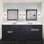 Meuble-lavabo double 84 po X P 22 po D, plateau en marbre de culture et ensemble de robinet pour la maison-1164976196