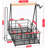 Picnic Caddy And Grill Utensil Caddy,Condiment Caddy, Grill Caddy,Adjustable Compartment Storage,With 3 Hooks,Sturdy Thick,Easy Carry,Quick Assemble Grill Accessories Storage-Black
