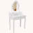 Vanity Desk Set with 360° Rotating Mirror and 4 Drawers-85722889