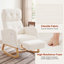 Fauteuil inclinable moderne en chenille avec repose-pieds, fauteuil à bascule manuel avec appui-tête réglable et repose-pieds à bouton-poussoir-134702824