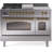 ILVE Nostalgie II Series 48 inch Dual Fuel Range with 5 Sealed Burners, Griddle, Frenchtop (Glass Door)-98196566-98196550