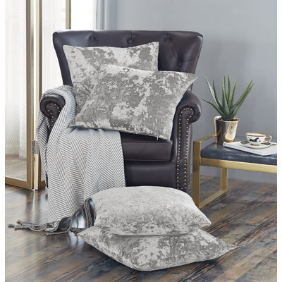 Crushed Velvet Throw Pillow Covers